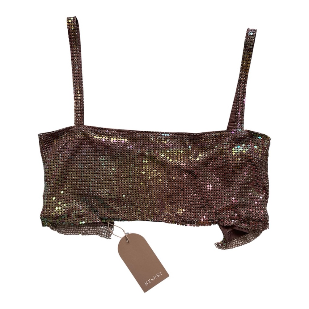 Metal Sequin Crop Top